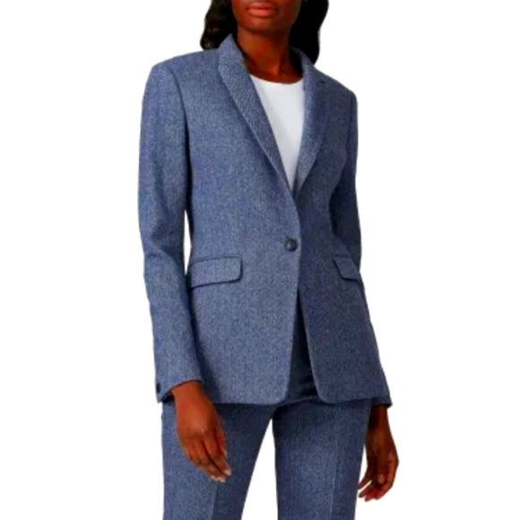 Rag&Bone hazel herringbone blazer blue 2 - Picture 1 of 9